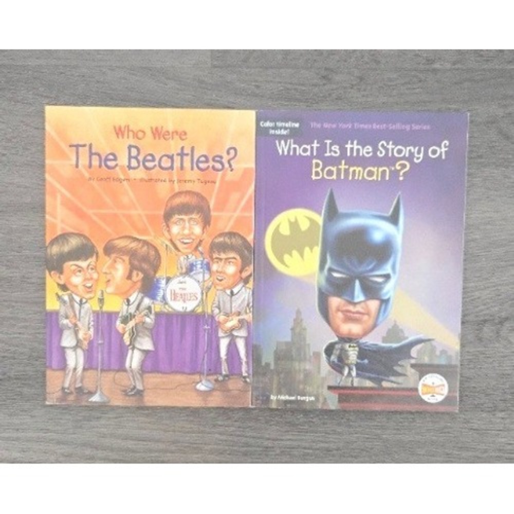 Who HQ Book Lot: What Is the Story of Batman? & Who Were The Beatles?